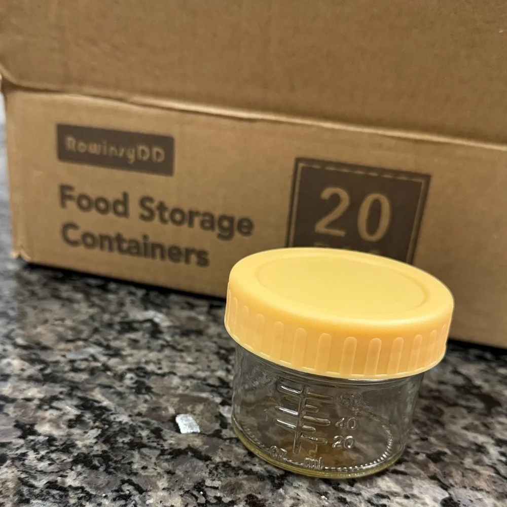 Glass baby Food Storage Jars NEW